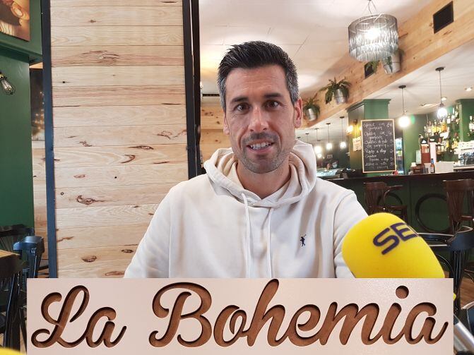 Gabri Ribera, entrenador de porteros del Alcoyano en La Bohemia