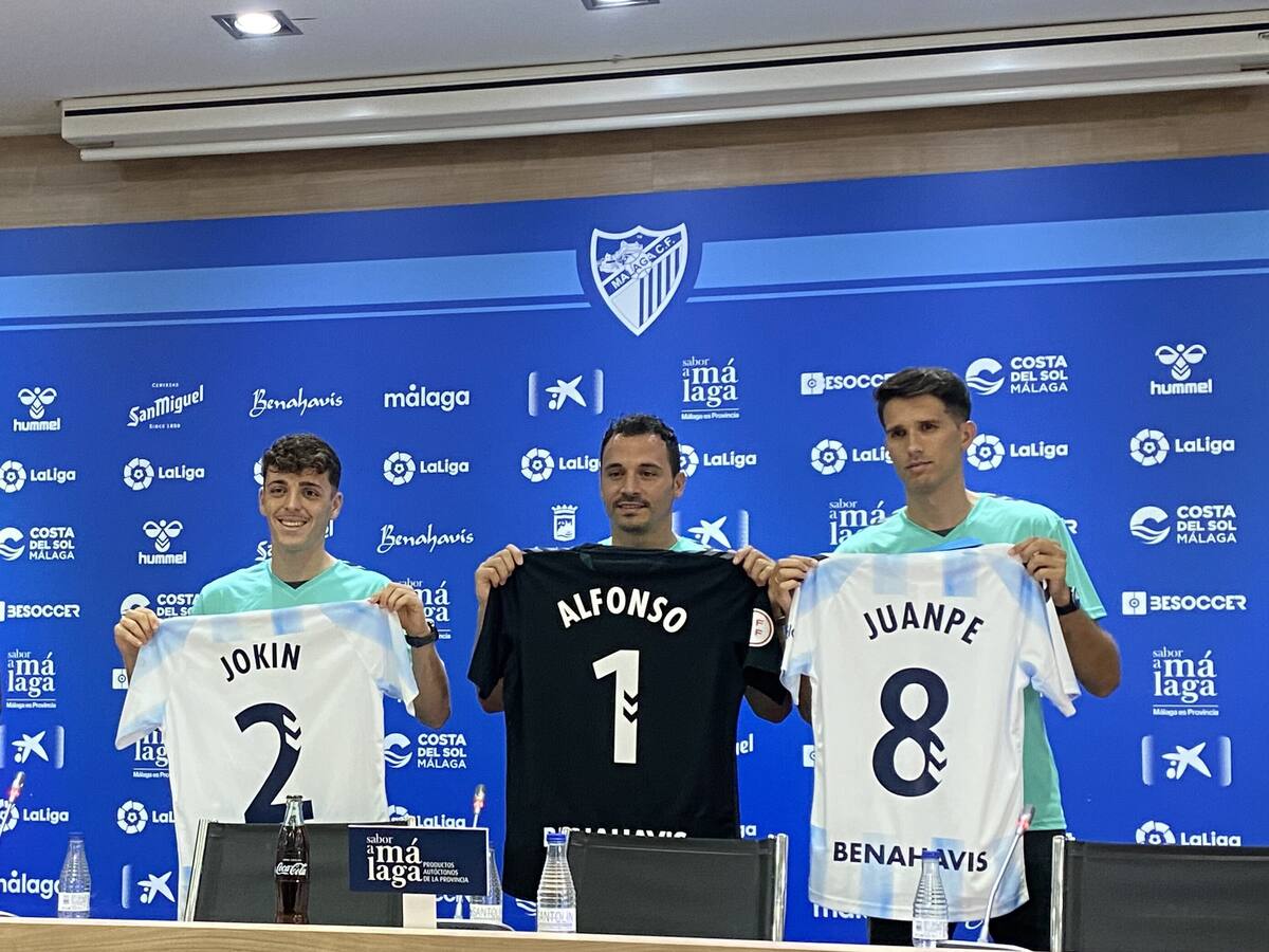 Alfonso Herrero, Jokin Gabilondo y Juanpe Jiménez han asegurado que fichar por el Málaga "es un reto"