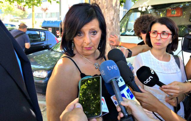 Pilar Abel tras hacerse las pruebas de ADN en Las Rozas