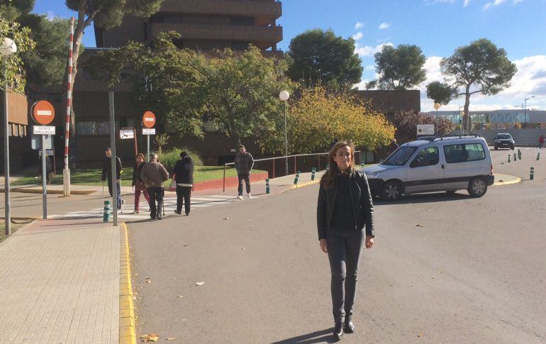 Carmen Navarro, en el Hospital General de Albacete