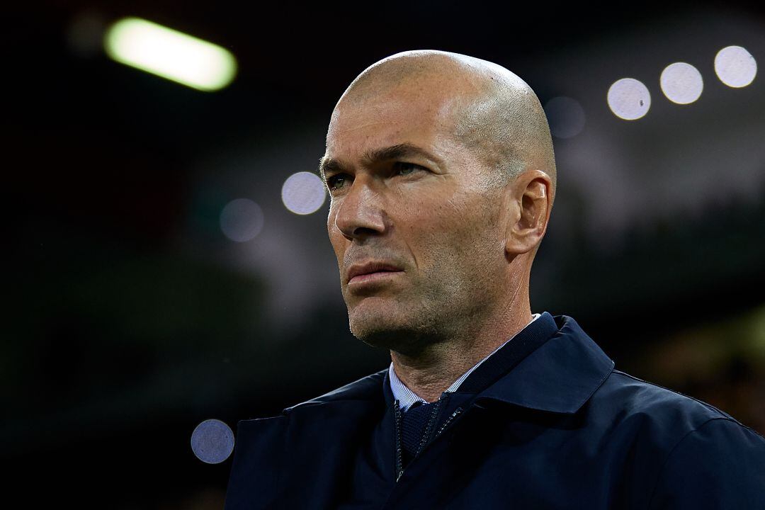 Zidane, durante el partido contra el Valencia. 