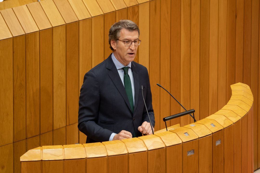 Alberto Núñez Feijóo, compareciendo ante la Diputación Permanente. 