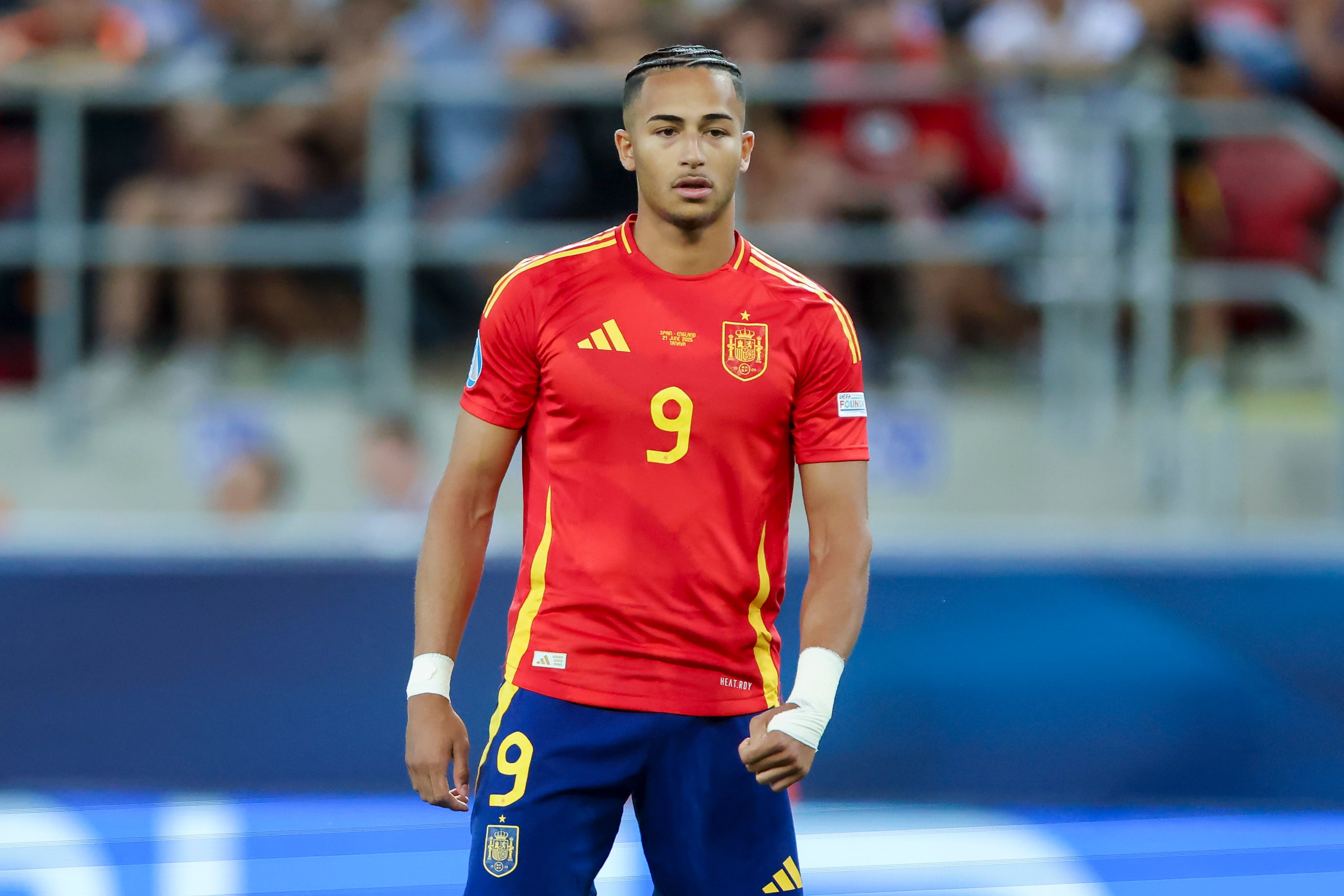 Trnava, Slovakia - June 21: Mateo Joseph of Spain looks dejected during the UEFA European Under-21 Championship 2025 Quarter-Final match between Spain and England at Anton Malatinský Stadium on June 21, 2025 in Trnava, Slovakia. (Photo by Marco Steinbrenner/DeFodi Images/DeFodi via Getty Images)