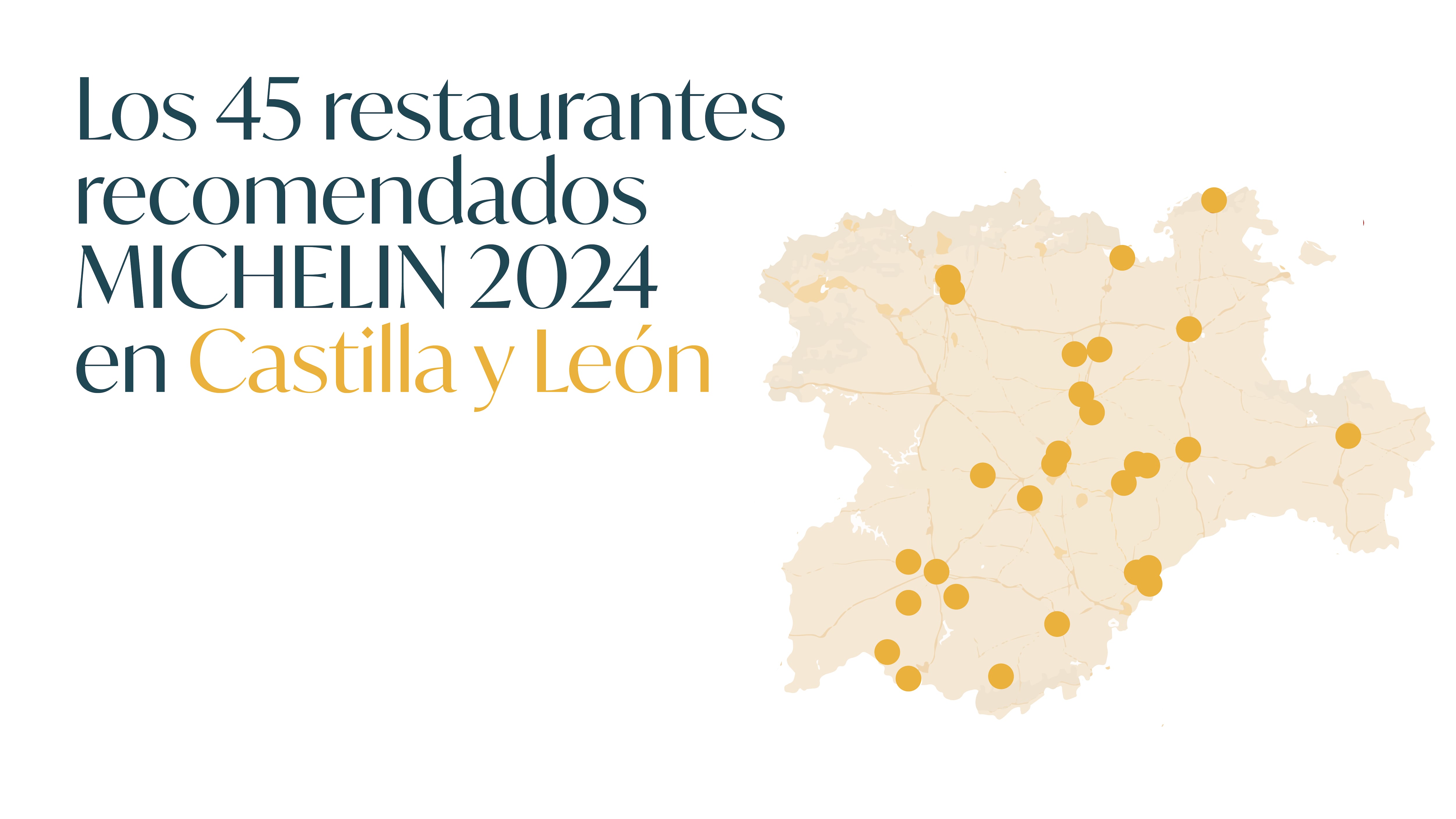 Mapa con los restaurantes reconocidos en la región