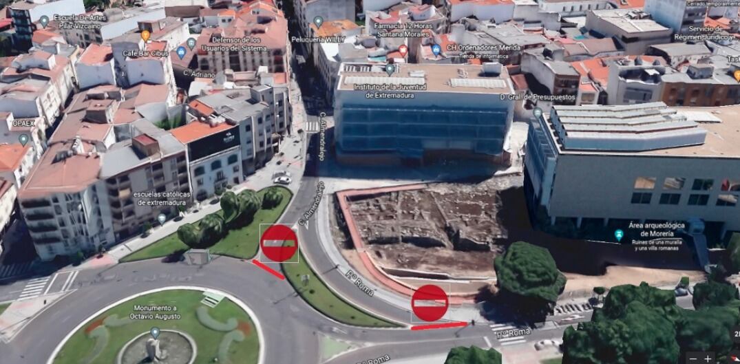 Cortes al tráfico en la calle Almendralejo