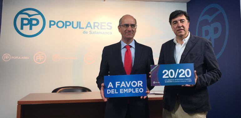 Javier Iglesias y José Antonio Bermúdez de Castro, presentando la campaña 20-20