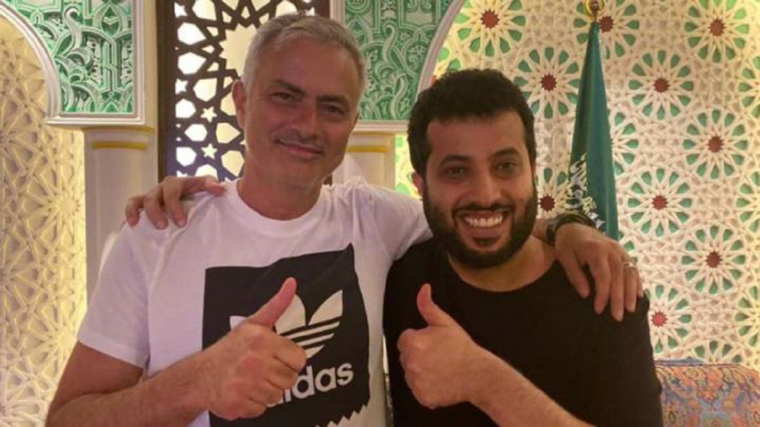 José Mourinho y Turki Al-Sheikh, juntos en Arabia Saudí.