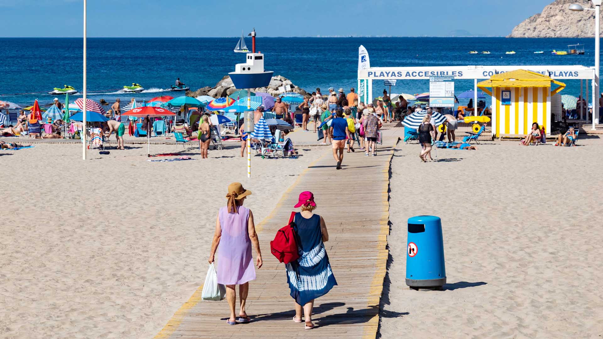 Punto de playa accesible en Benidorm