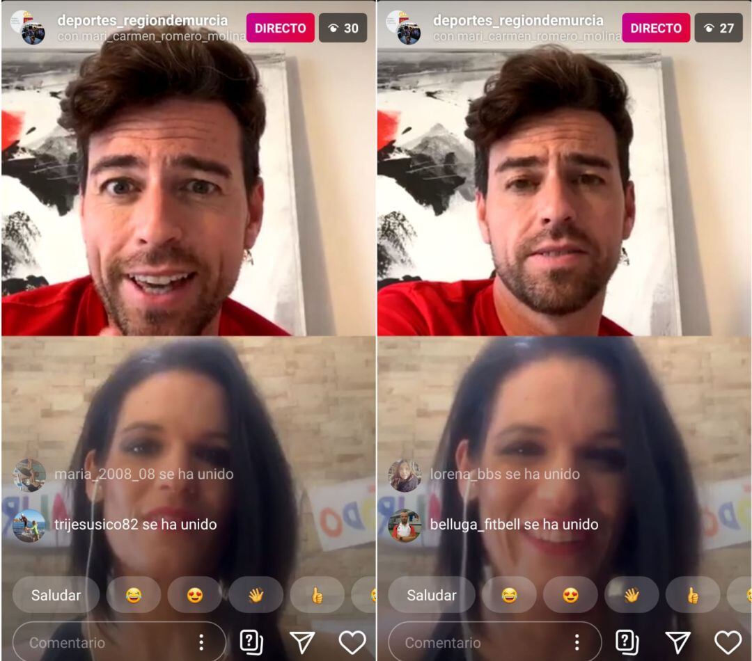 Fran Sánchez y Mari Carmen Romero en el directo de Instagram