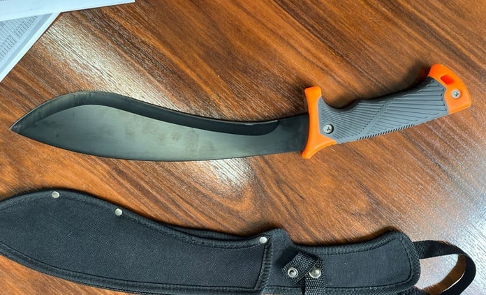 Machete intervenido en Palmones