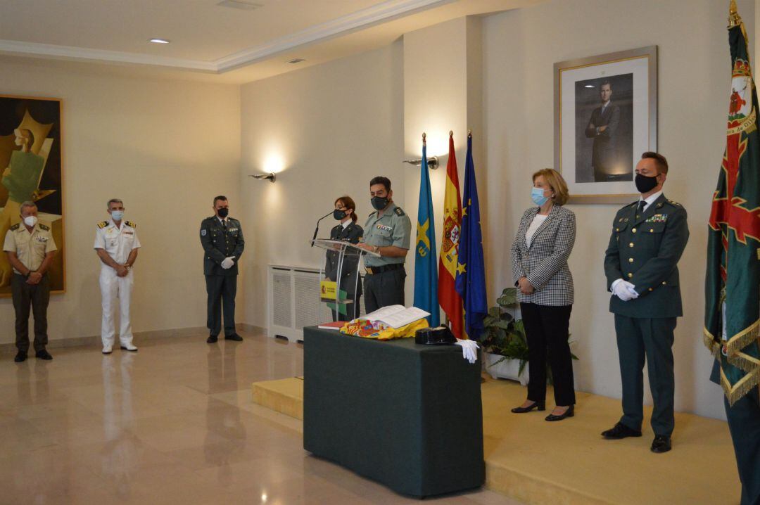 Toma de posesión del Coronel Jefe de la Comandancia de Gijón, Alberto Aguilera.