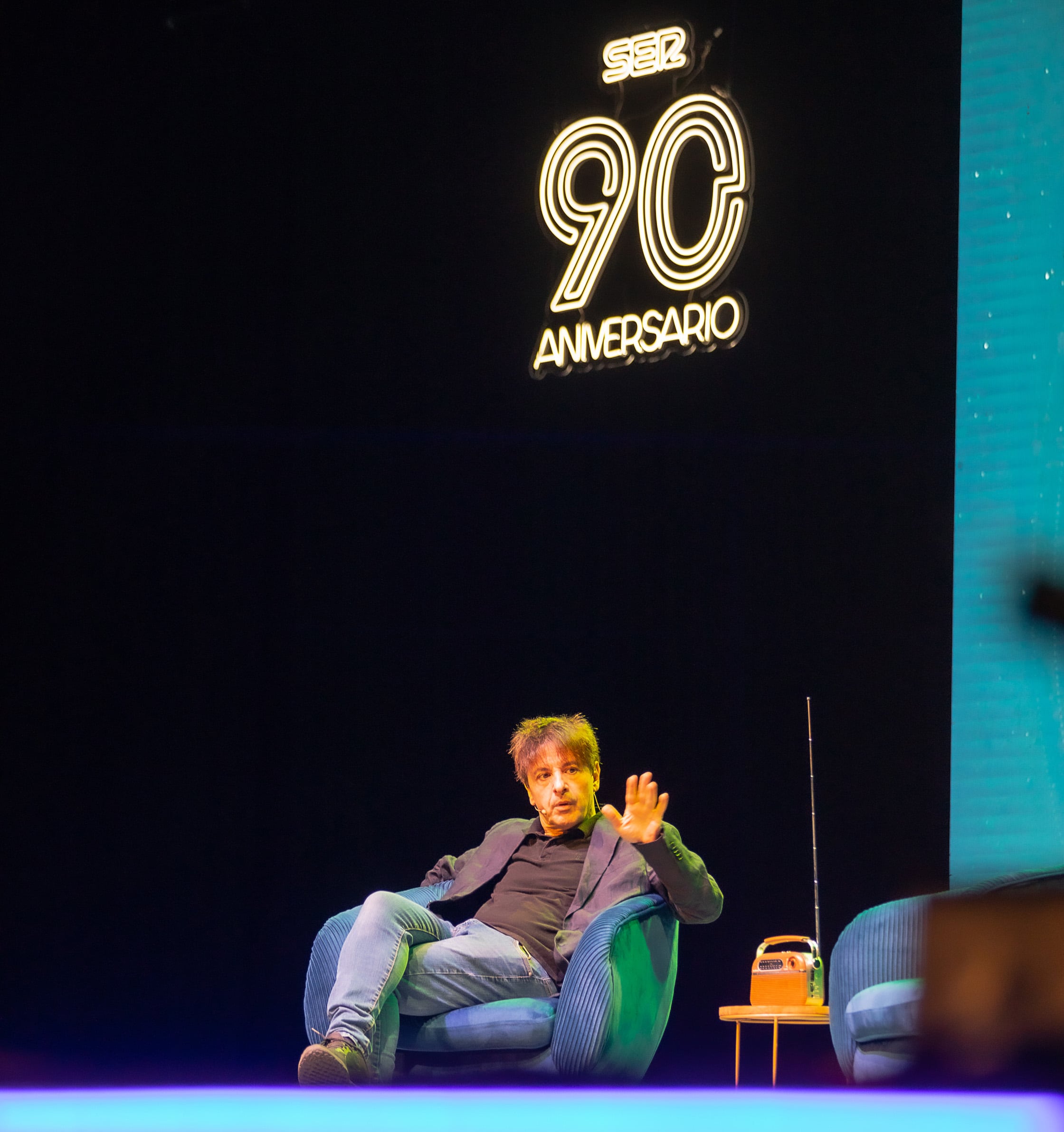 Juan Carlos Ortega en la gala 90 aniversario de Radio Extremadura