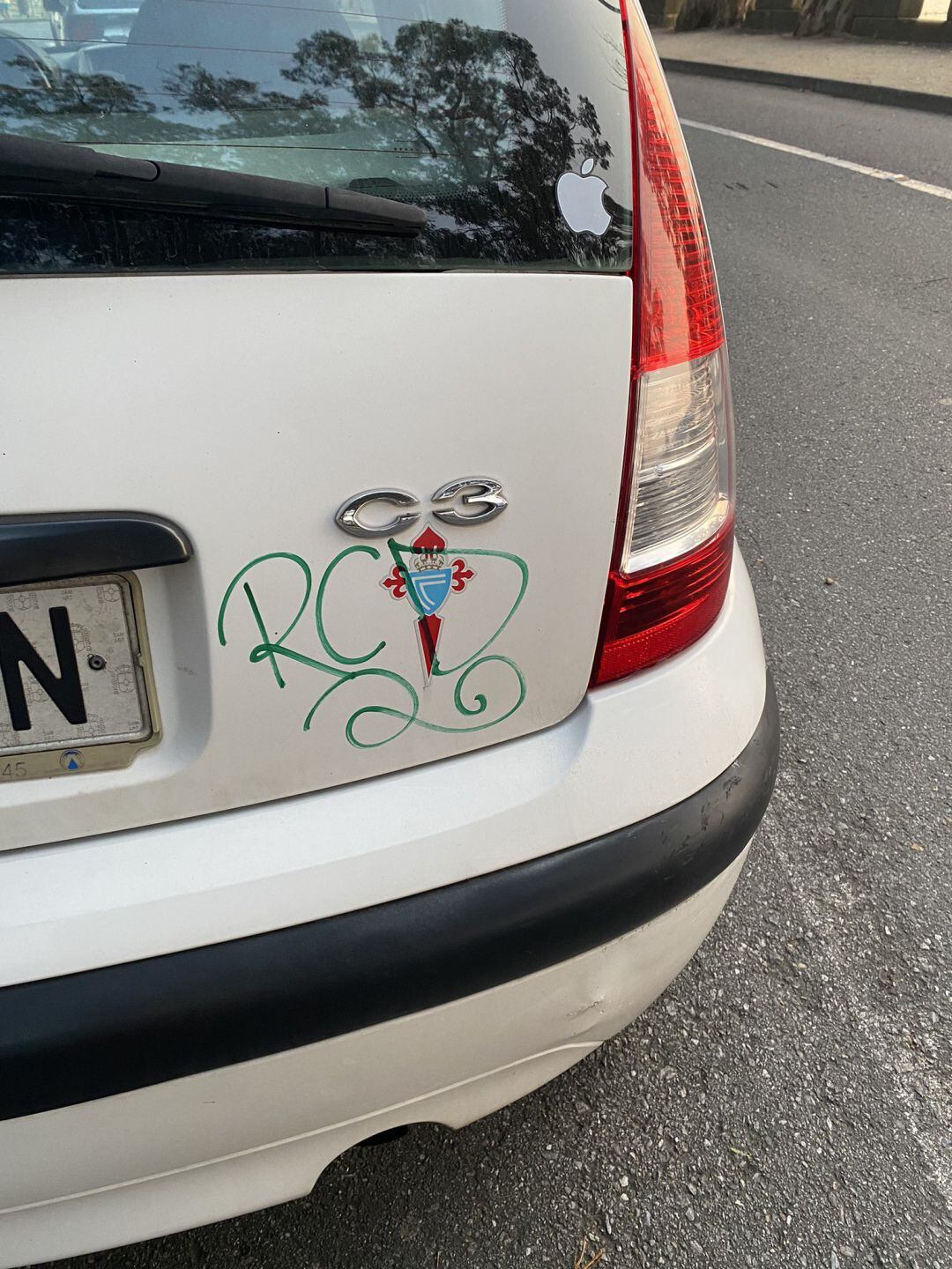 Pintada en el escudo del Celta