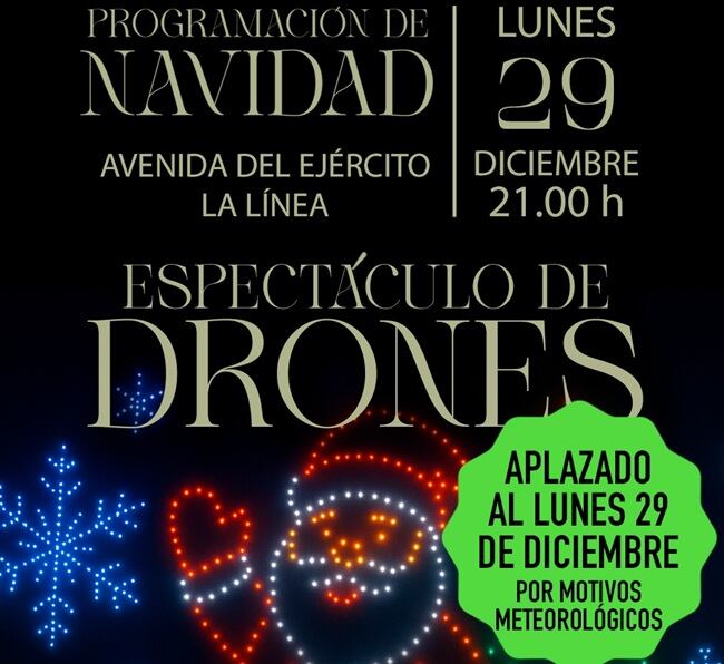 Espectáculo de drones aplazado al día 29