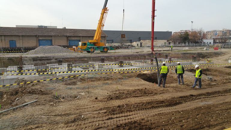 Imagen de archivo de las obras del AVE en la estación de tren de Granada