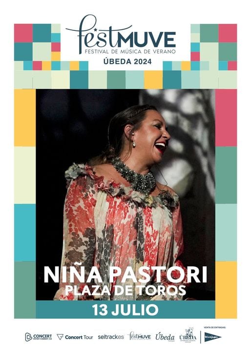 Cartel anunciador del concierto de Niña Pastori en Festmuve Úbeda