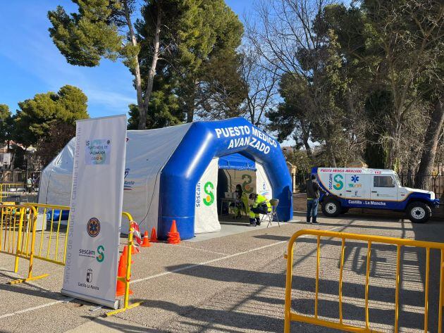 Punto de vacunación en el 'Virrey Morcillo'