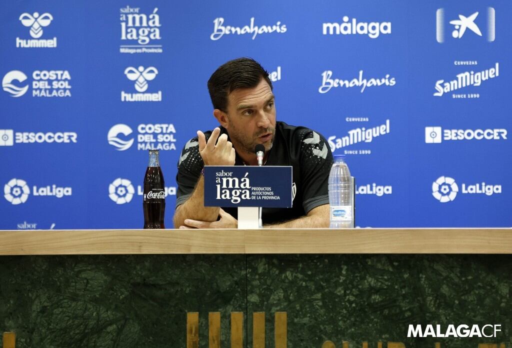 Pablo Guede en la previa del partido ante el Tenerife