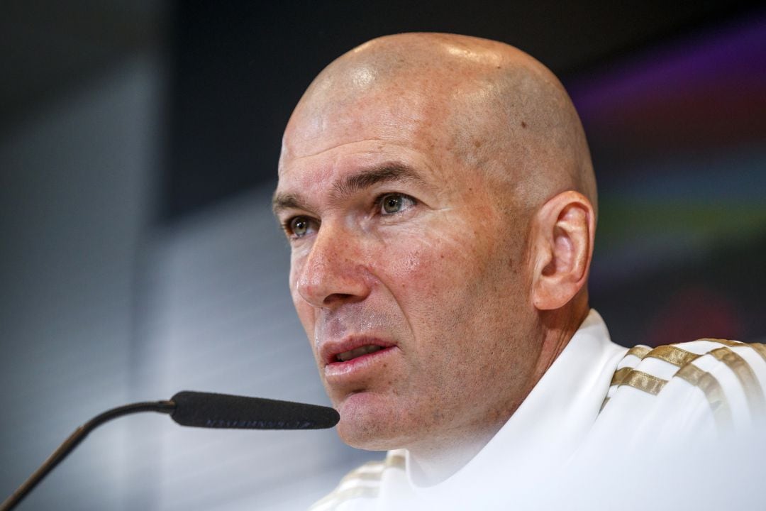 Zidane, durante la rueda de prensa.