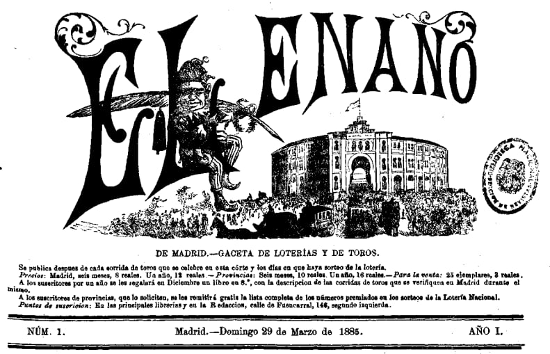 Portada de la gaceta &#039;El Enano&#039;.