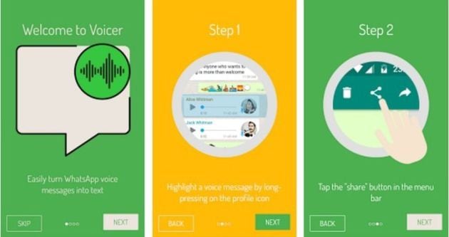 Los pasos para utilizar Voicer.