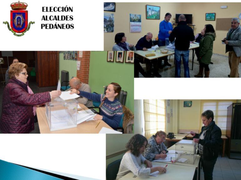 Vecinos de los anejos votando para elegir a sus alcaldes