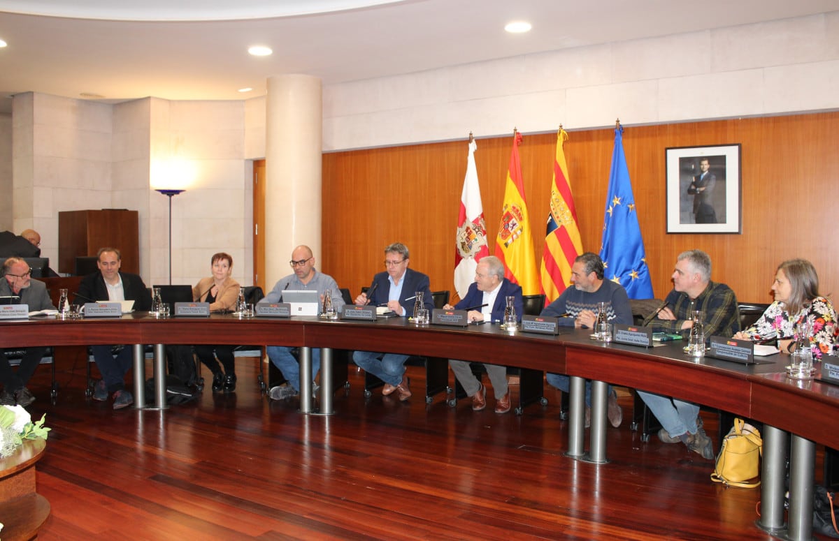 La reunión para buscar estrategias para la ganadería extensiva se celebró en la Diputación Provincial de Huesca