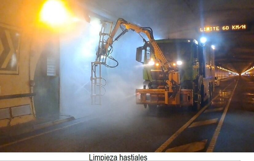 Obras de mejora en el interior del túnel de Somport