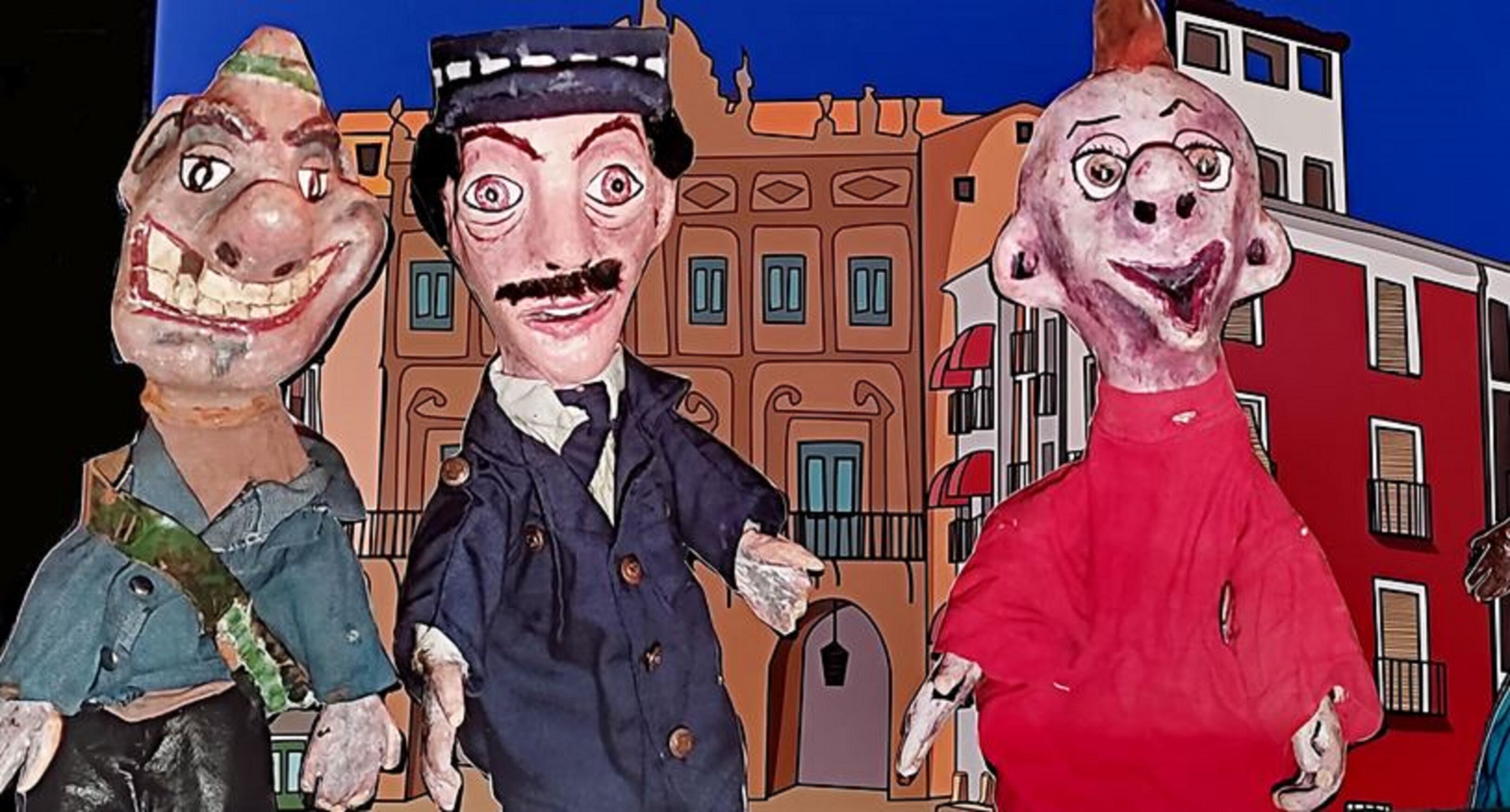 Personajes de las historias de Pelos de Títeres Larderos de Cuenca.