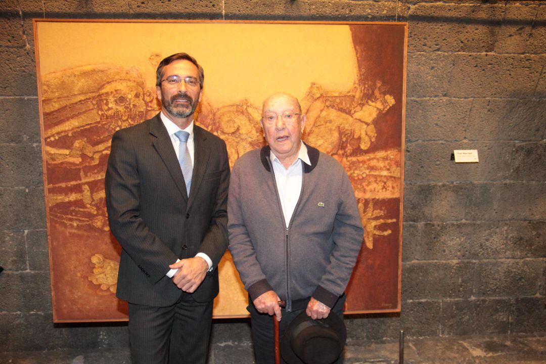 Pedro San Ginés en el MIAC-Castillo de San José durante la presentación de #Manrique100