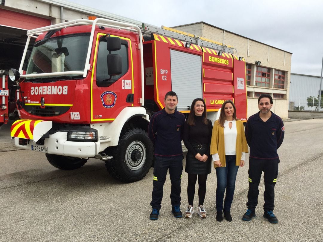 Presentación del nuevo vehículo de Bomberos de La Carolina.