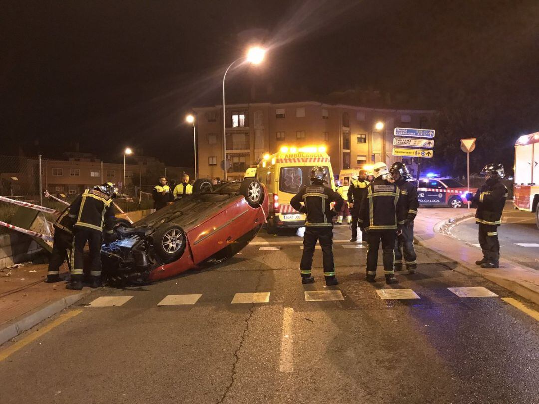 El vehículo siniestrado en Alcalá de Henares