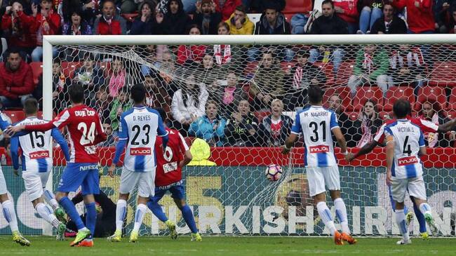 Víctor Rodríguez hace gol al Espanyol