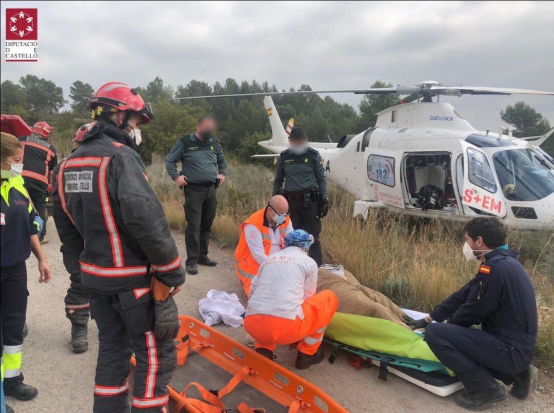 Imagen del rescate del hombre