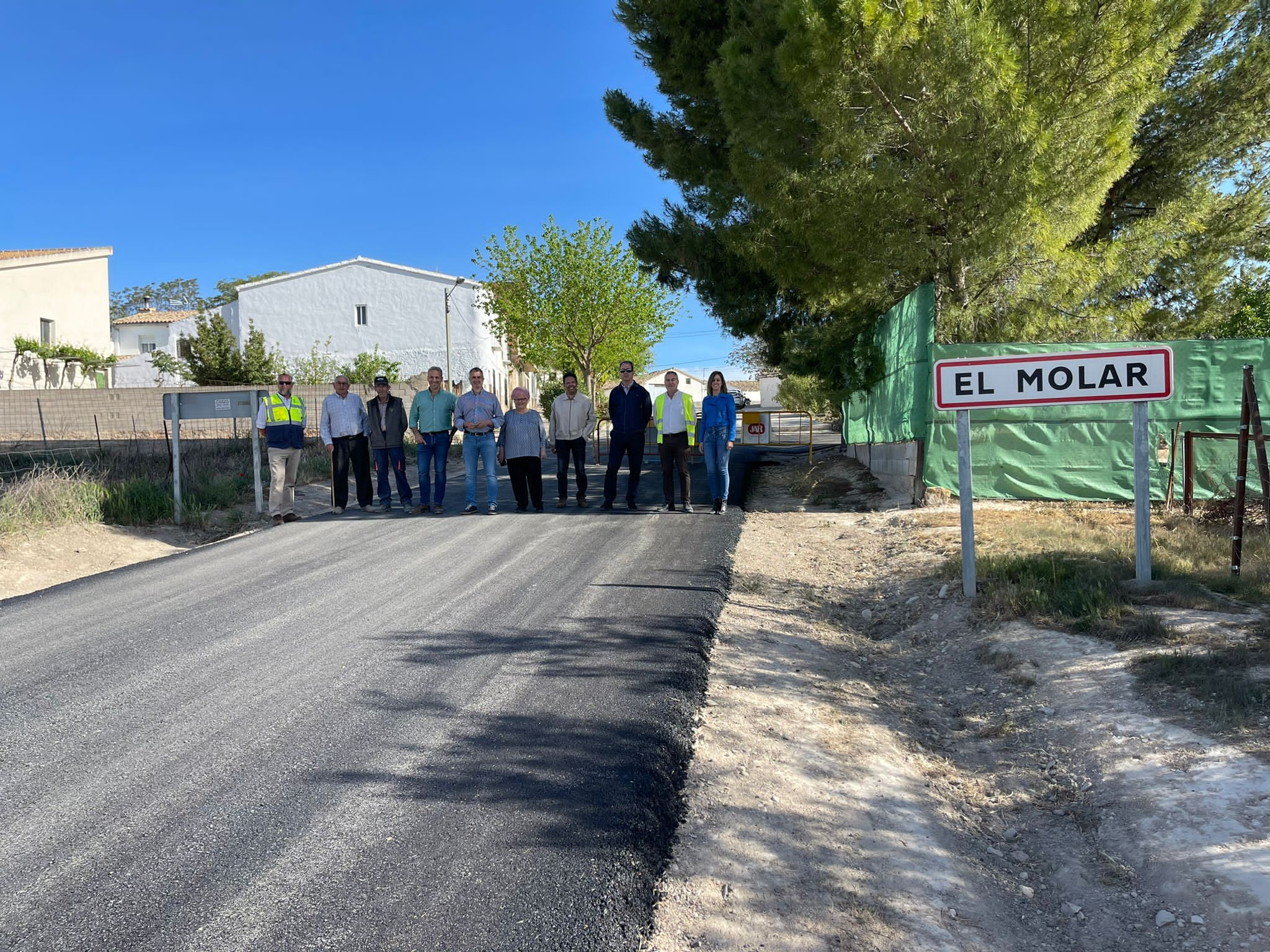 Visita a la carretera de acceso a El Molar.