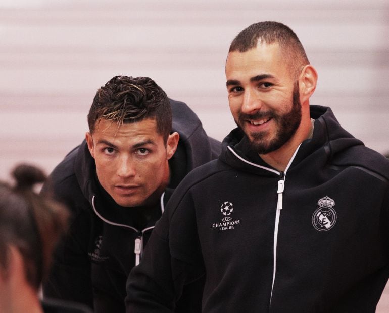 Benzema, junto a Cristiano Ronaldo