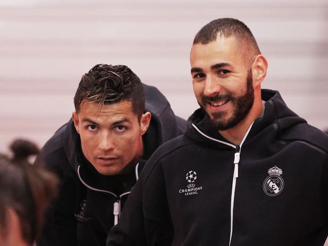 Benzema, junto a Cristiano Ronaldo