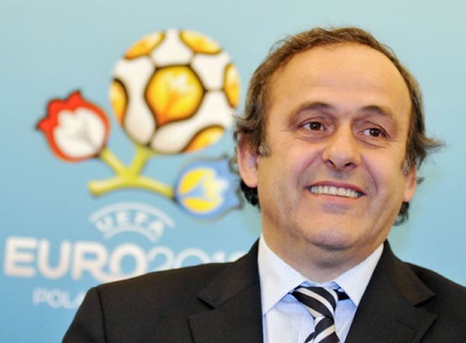 El Presidente de la UEFA, Michel Platini, en un acto oficial / AFP