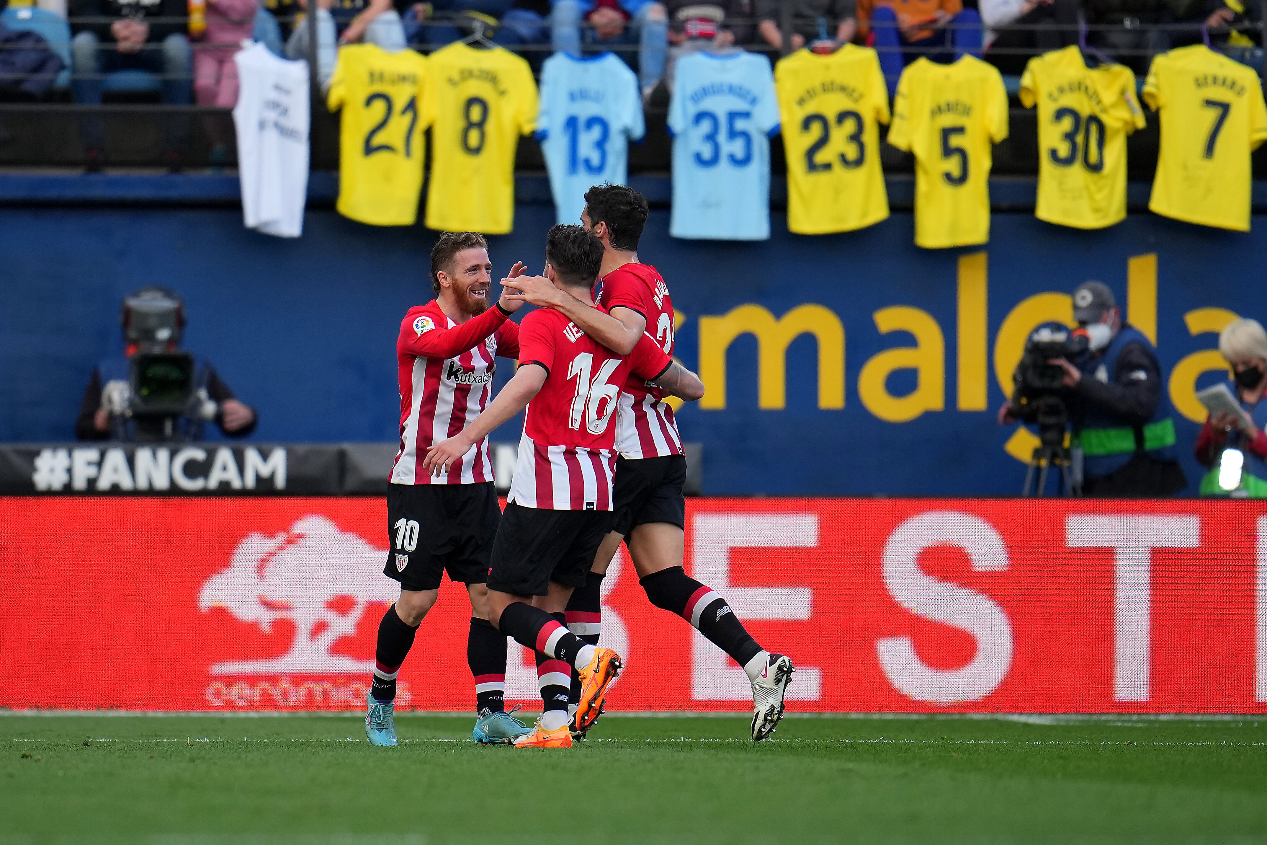 La celebración del gol del Athletic