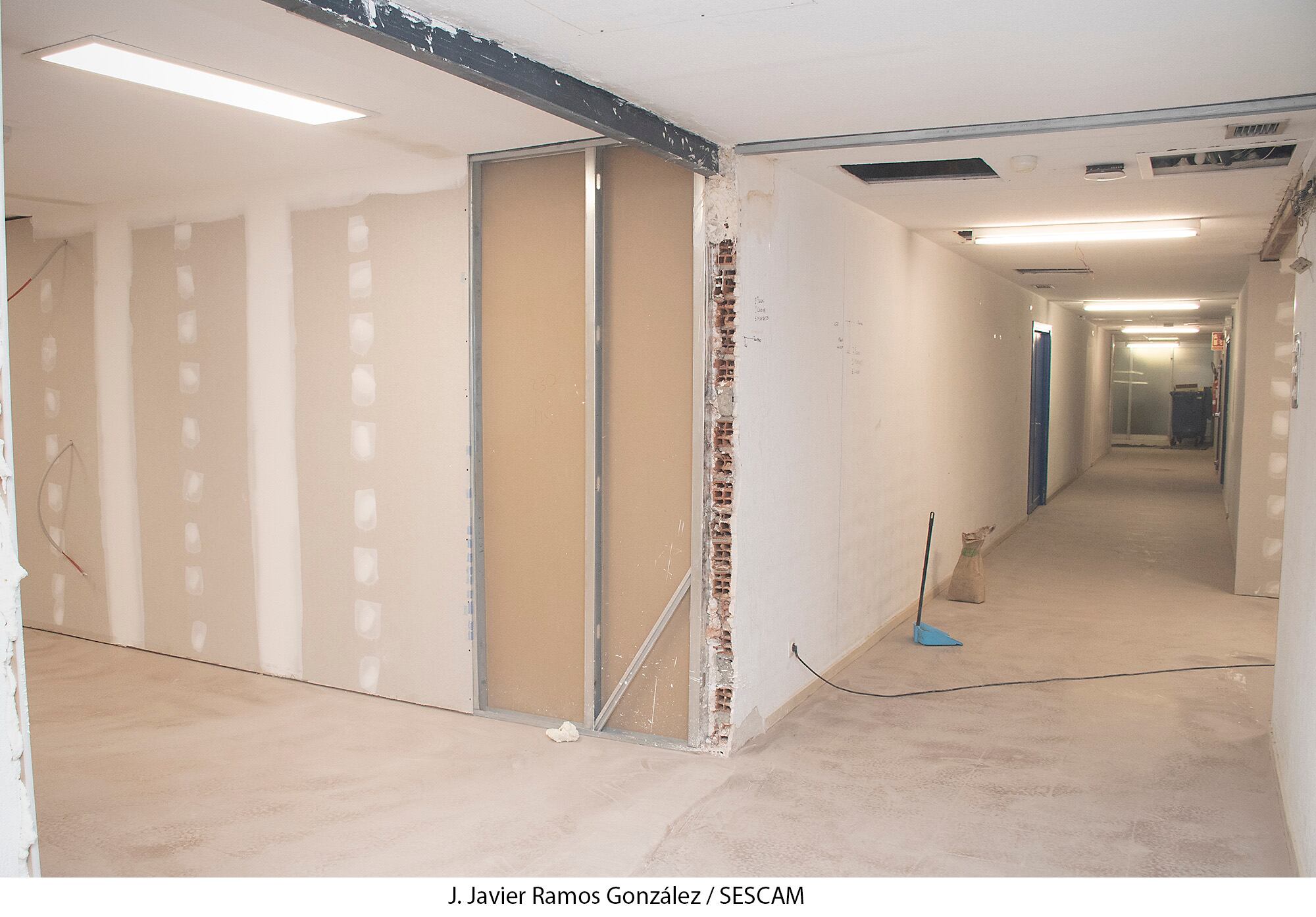 Inicio obras conexión edificios hospital Guadalajara