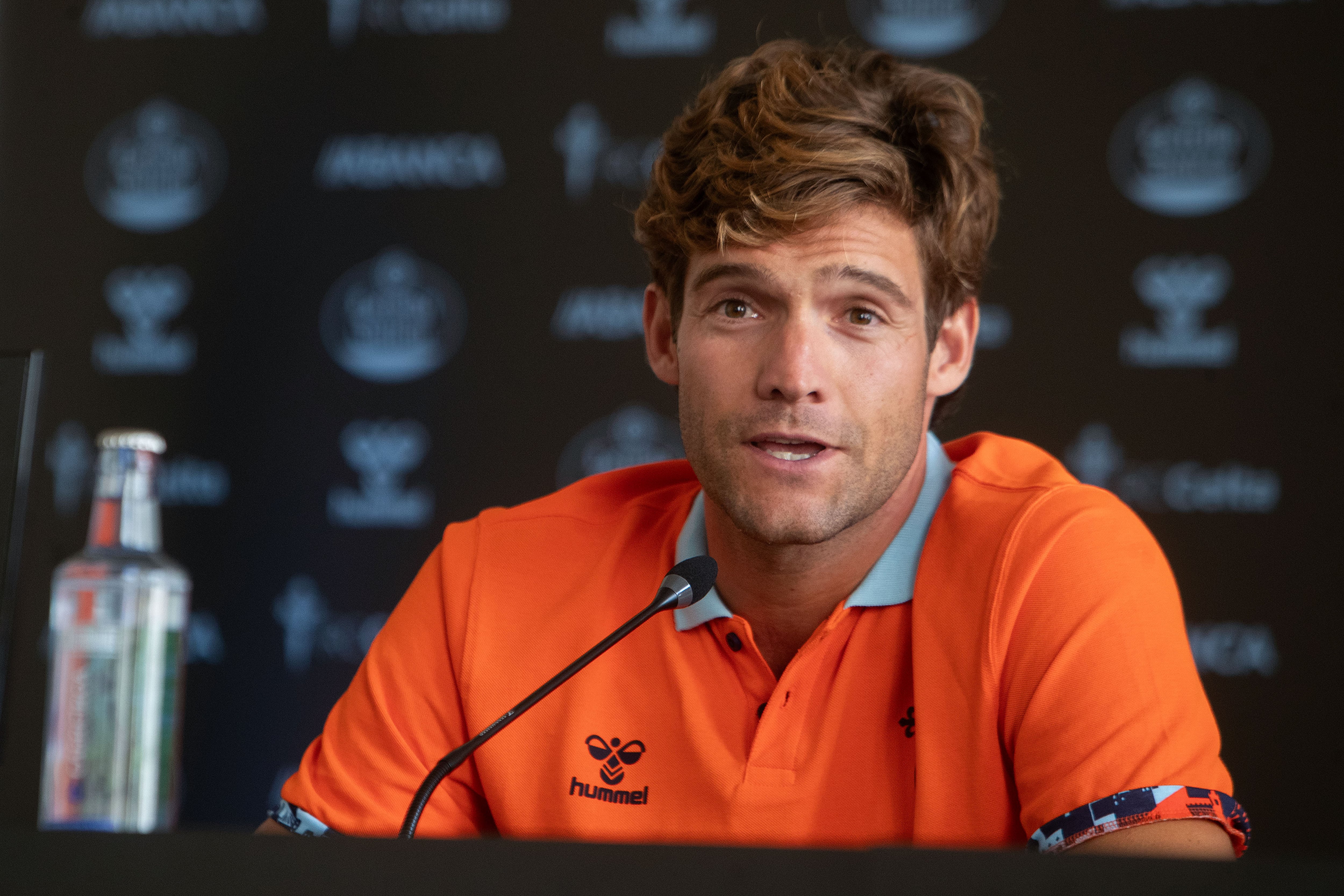 Marcos Alonso durante su presentación este pasado jueves EFE/ Salvador Sas