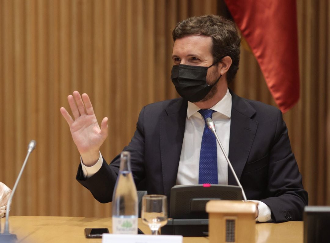 El presidente de PP, Pablo Casado.