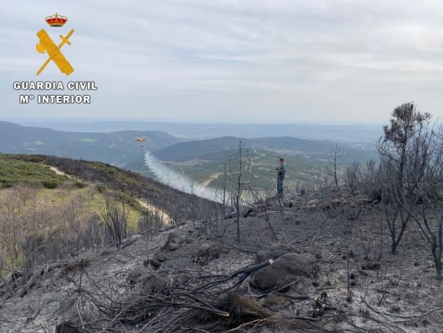 Imagen de uno de los incendios aclarados