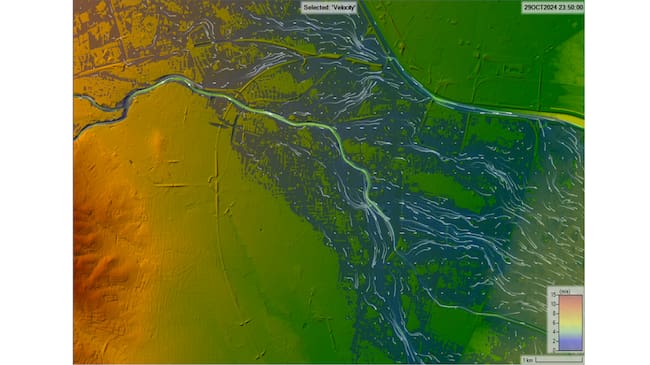 Simulación del esquema general de flujos a partir de su campo de velocidades