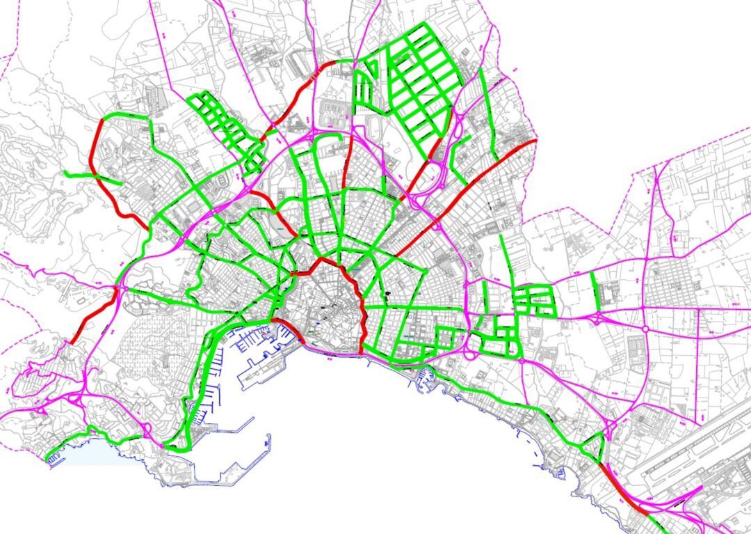 Imagen del plano de las calles de Palma