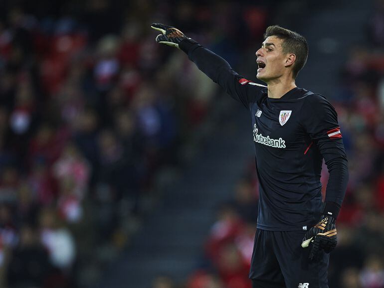 Kepa durante un encuentro con el Athletic de Bilbao