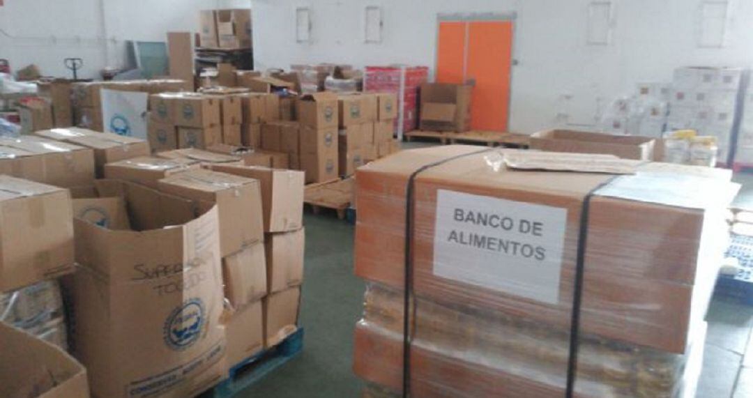 Interior del almacén del Banco de Alimentos de Toledo