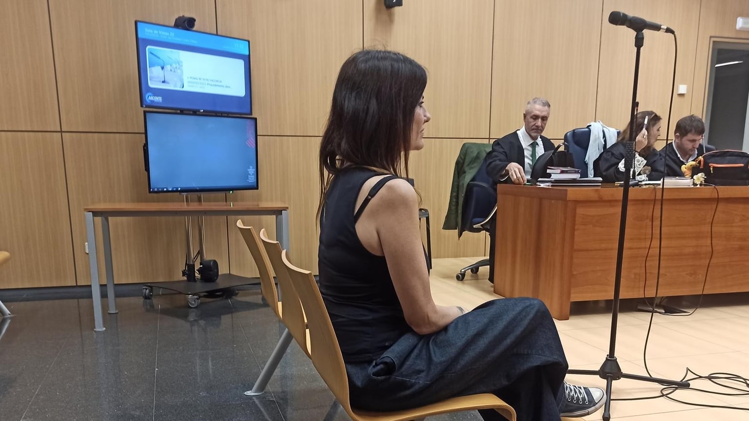 La acusada, Cristina Seguí, en el juicio