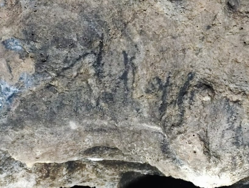 Representación pictórica en Cueva Tiznada