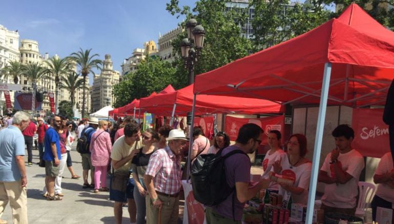 Celebración del Día del Comercio Justo el año pasado en Valencia